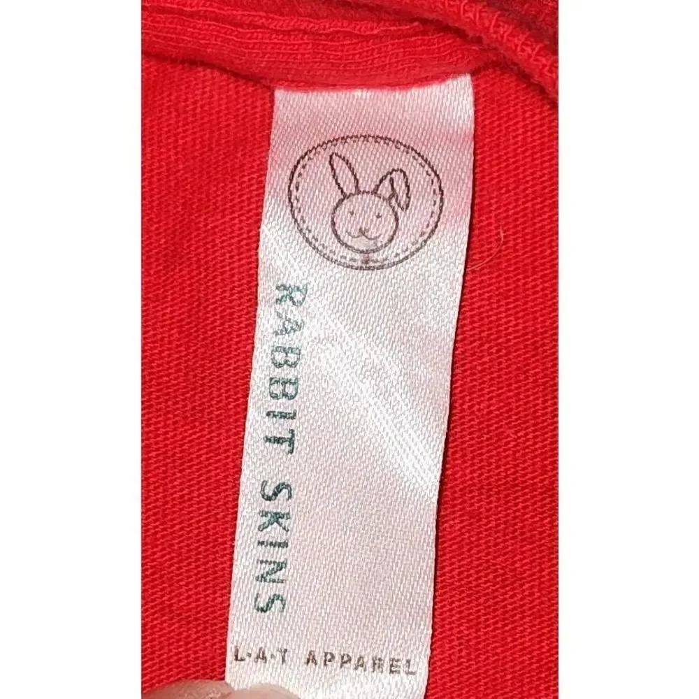 WRIGHTSVILLE BEACH NORTH CAROLINA Kids long sleeve red t shirt Size 2. Rabbit Sk